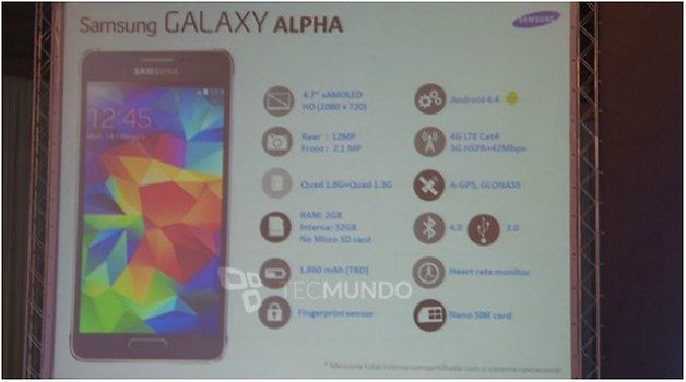 galaxy alpha specs