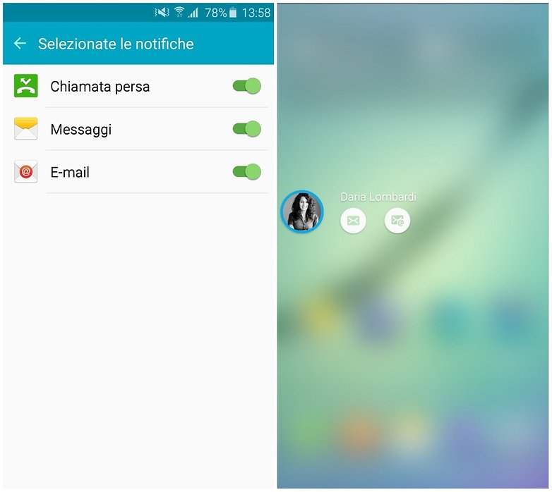 galaxy s6 impostazioni notifiche