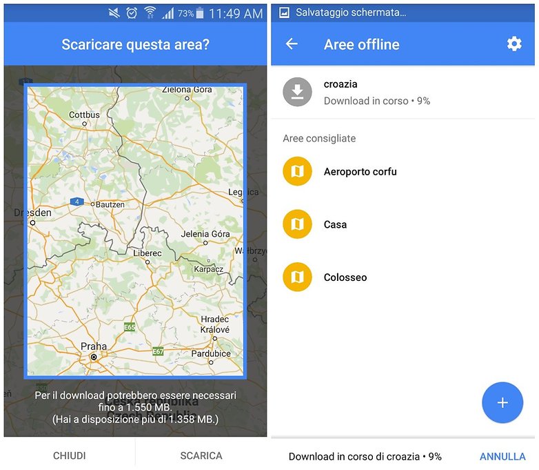 google maps offline ITA