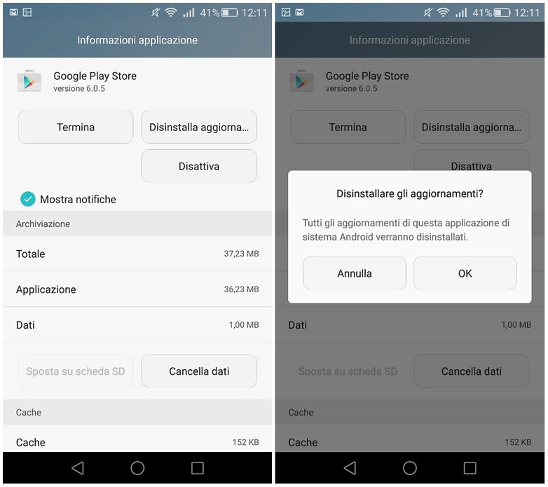 google play aggiornamento