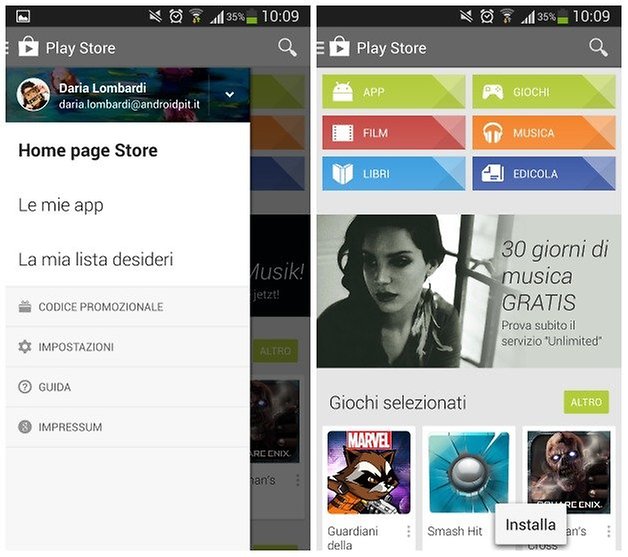 google play home update