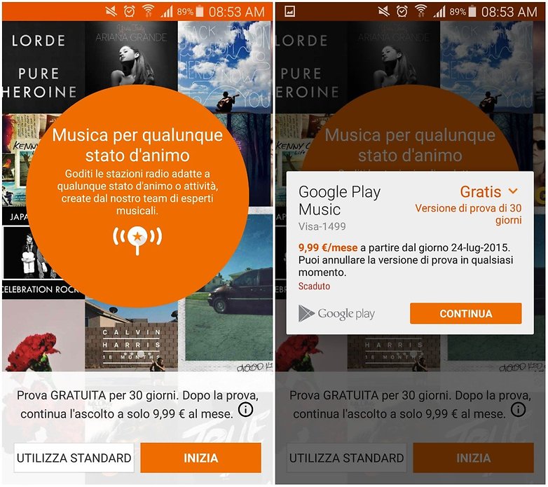google play music ITA