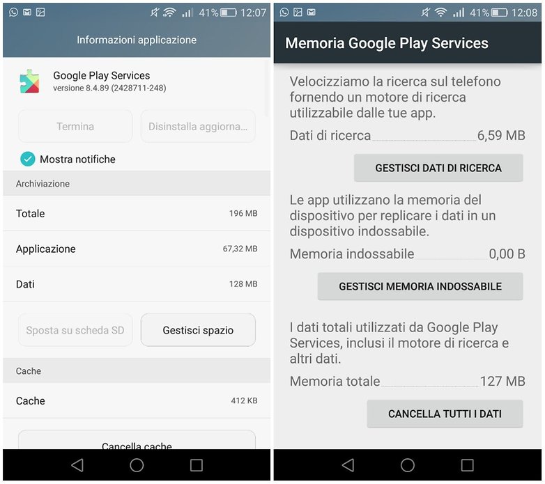 google play services dati