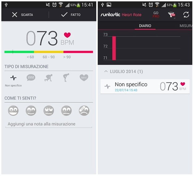 heart rate runtastic
