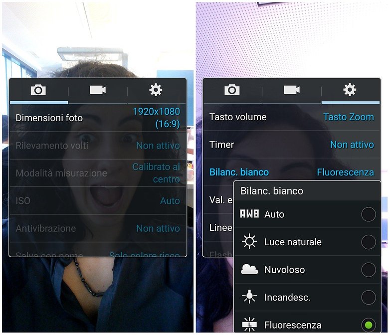 impostazioni fotocamera