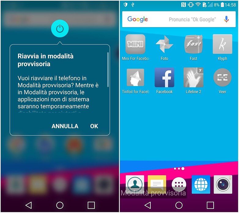 lg g4 safe mode