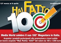 Mediaworld festeggia i 100 negozi con 100 euro di sconto per tutti!
