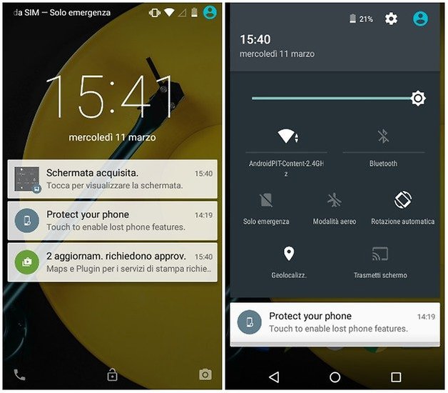 moto e 2015 screenshots IT