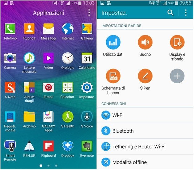 note 4 touchwiz