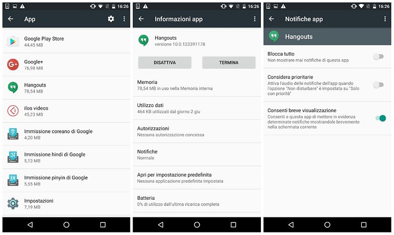notifiche android ita