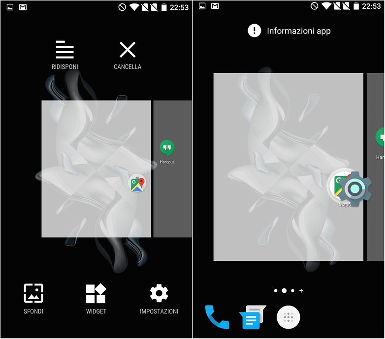oneplus x schermate home