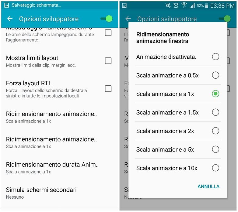 opzioni sviluppatore IT