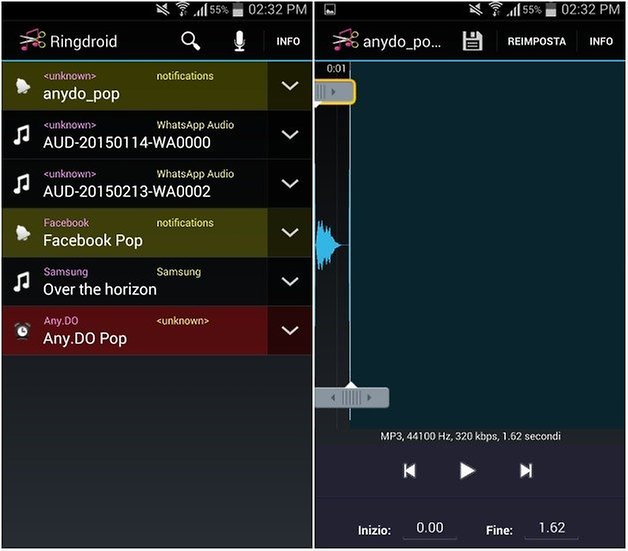 ringdroid screenshot
