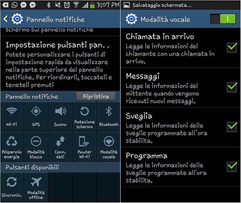 s4 mini modalita guida