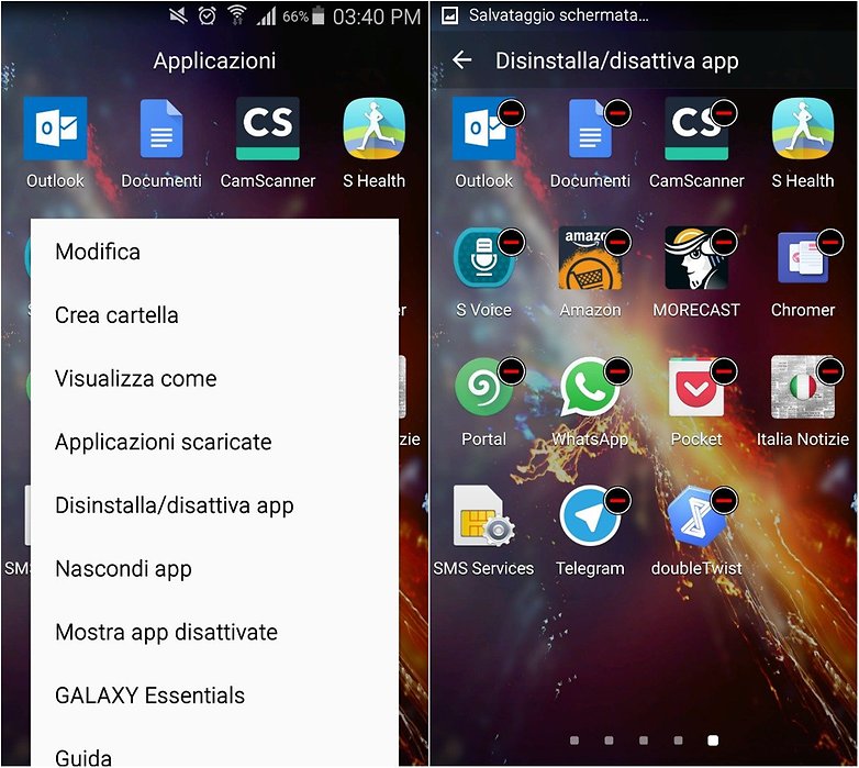 samsung uninstall apps
