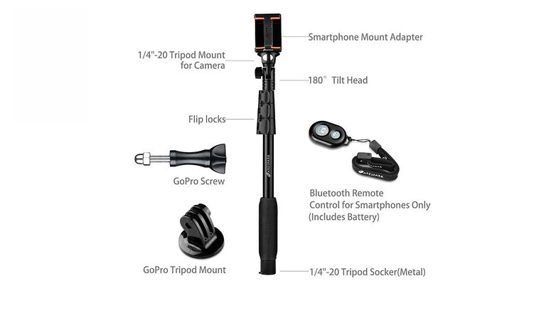 selfie stick arespark