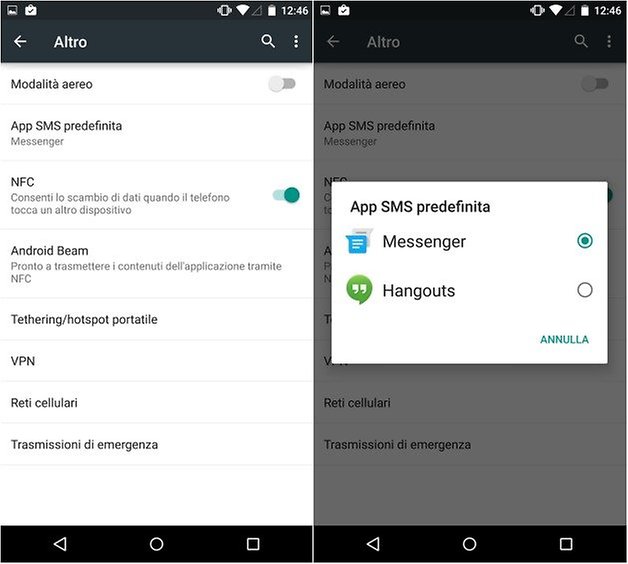 sms predefinita
