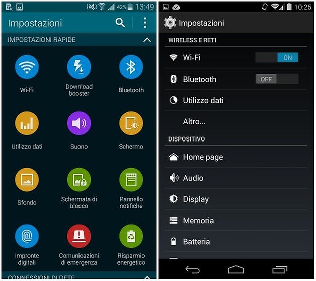 touchwiz android impostazioni