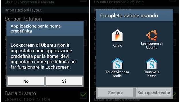Come avere il blocca schermo Ubuntu su Android