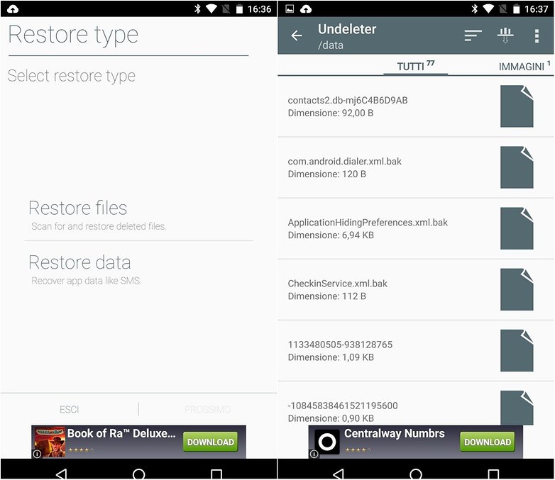 undeleter restore files