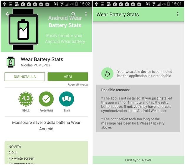 wear battery stats