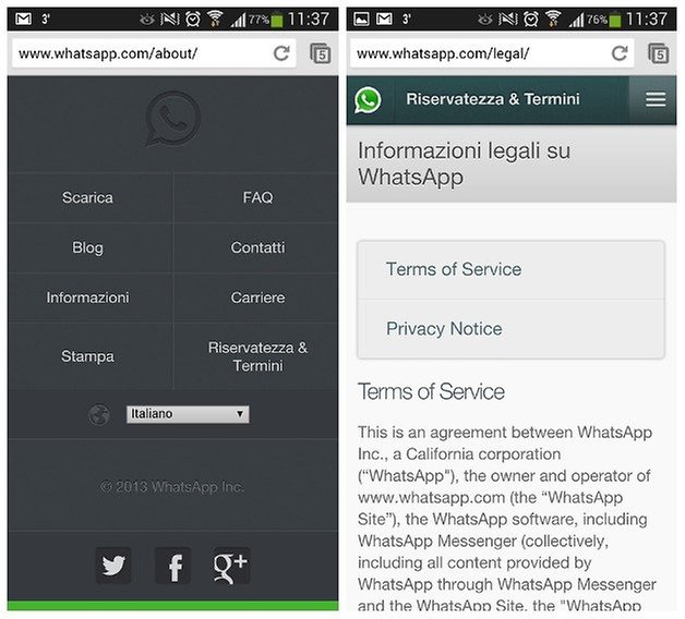 whatsapp ita