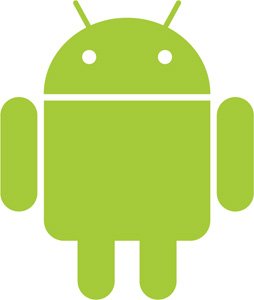 Grünes Android-Logo mit zwei Antennen und runden Augen, das einen minimalistischen Roboter darstellt.