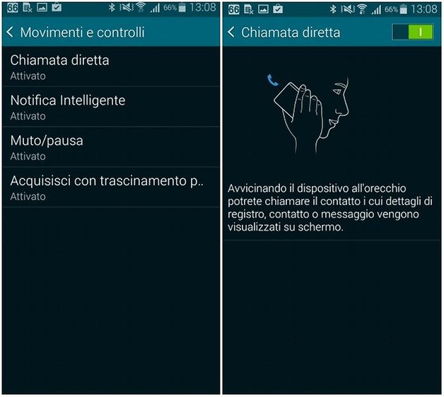 s5 mini chiamata diretta