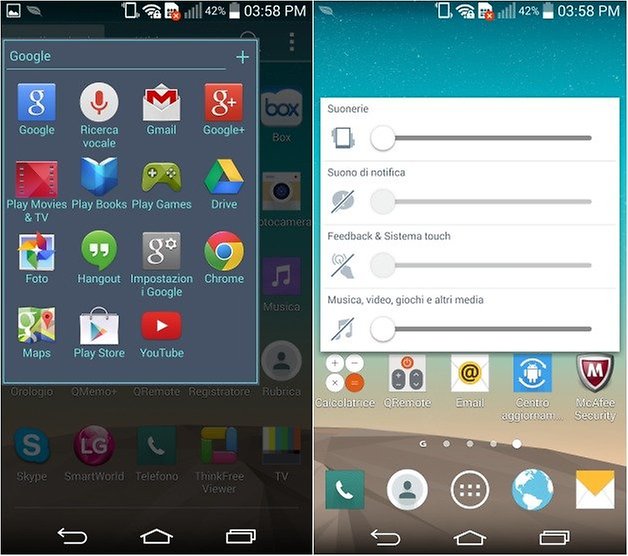 lg g3 google impostazionivolume