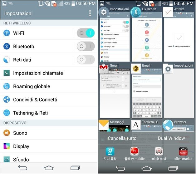 lg g3 impostazioni multischermo