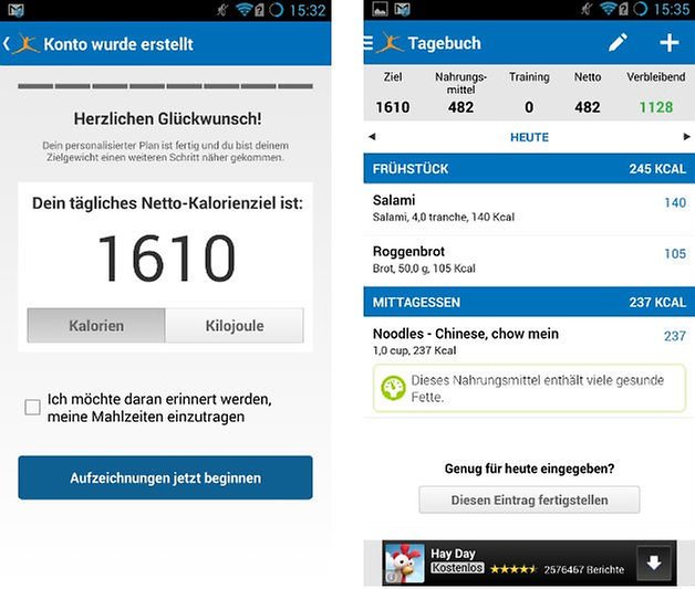 Kalorienzaehler MyFitnessPal