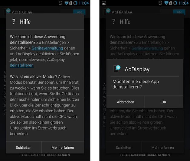 acdisplay deinstallieren