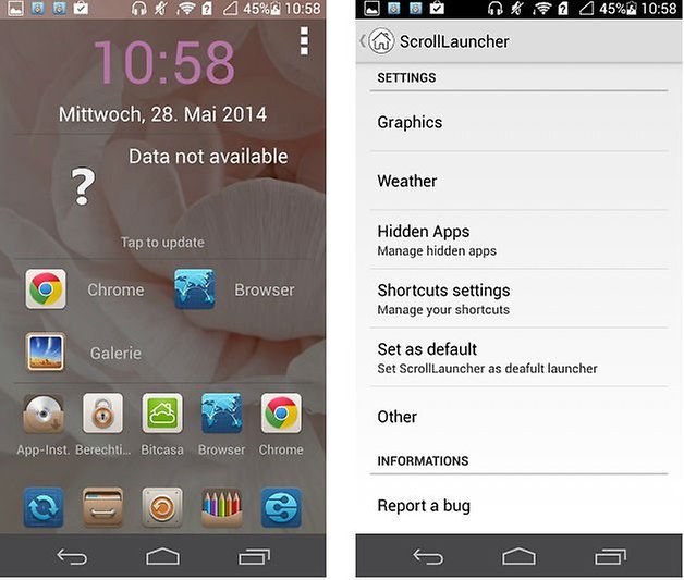 scroll launcher