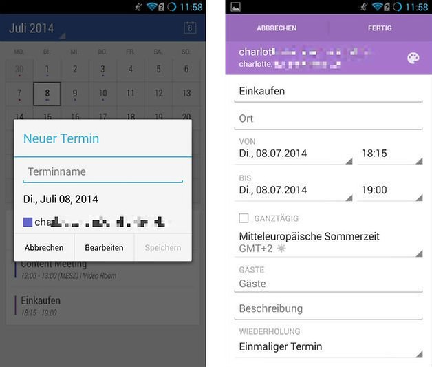 today calendar eintrag erstellen2