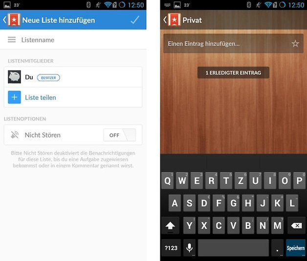 wunderlist eintraege verwalten erstellen