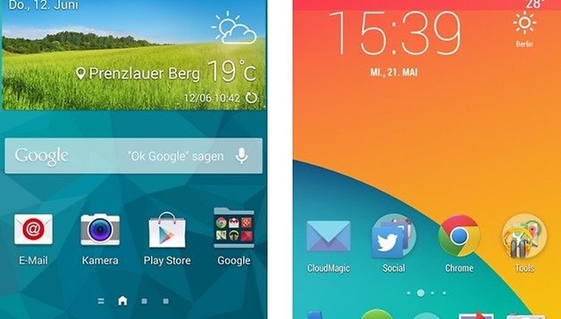 Samsung TouchWiz vs. Stock-Android: Vergleich der Herstelleraufsätze 2014