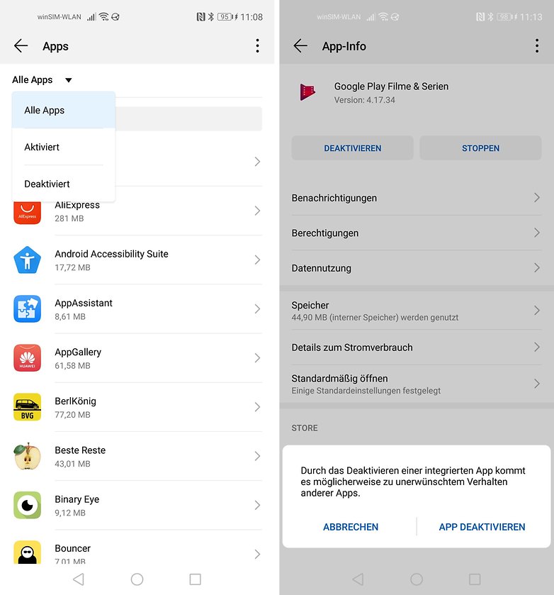 huawei einstellungen apps deaktivieren 2020 01 09