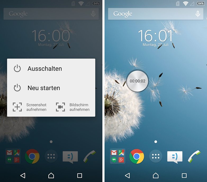 sony xperia ui screen recording