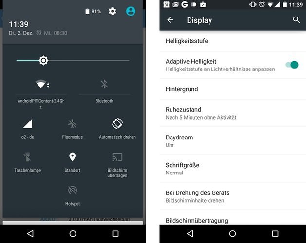 android lollipop brightness settings de