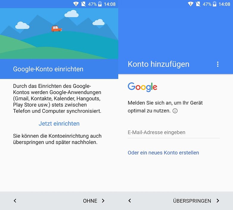 android einrichten google konto