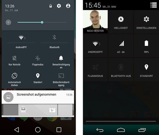android l kitkat quick settings