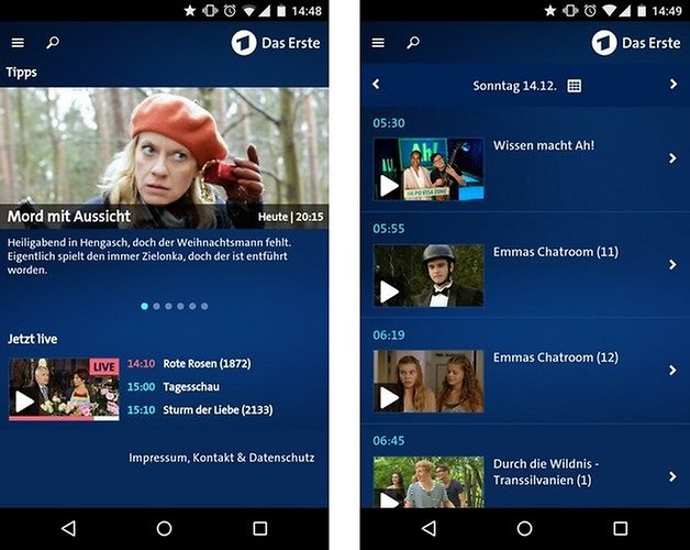 das erste mediathek android app