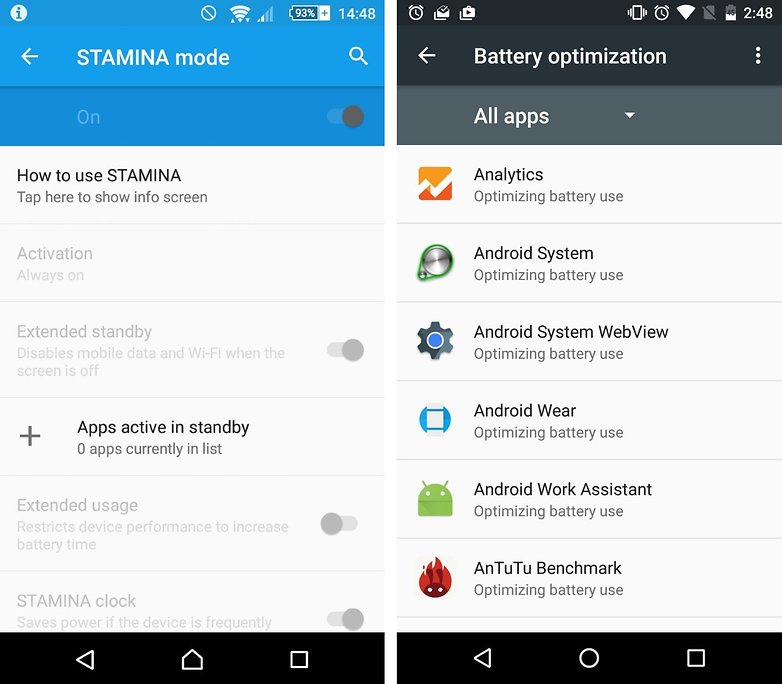 doze vs stamina apps