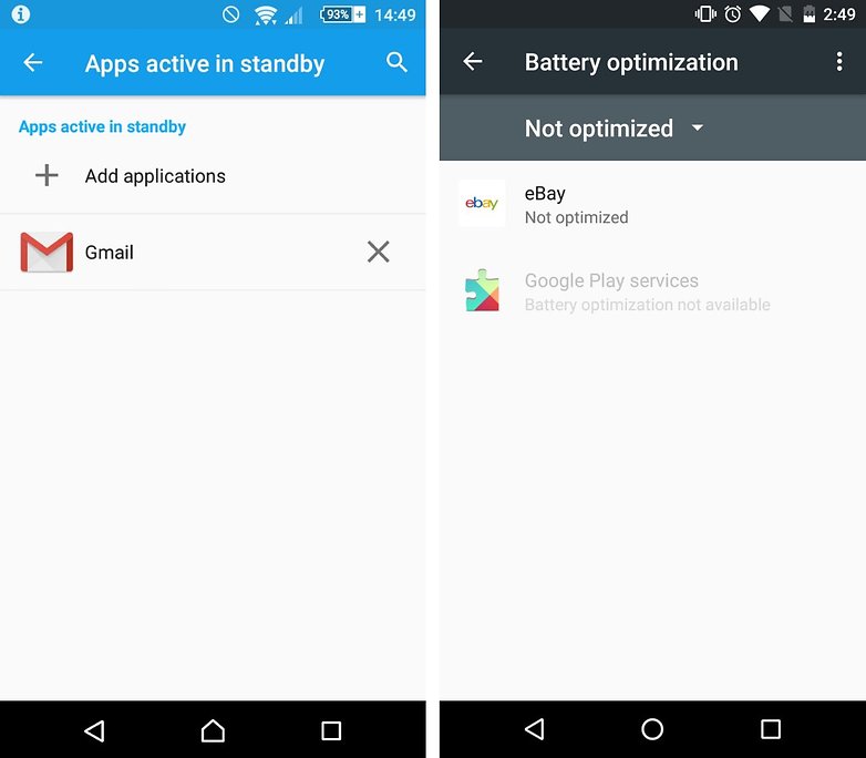 doze vs stamina exempt apps