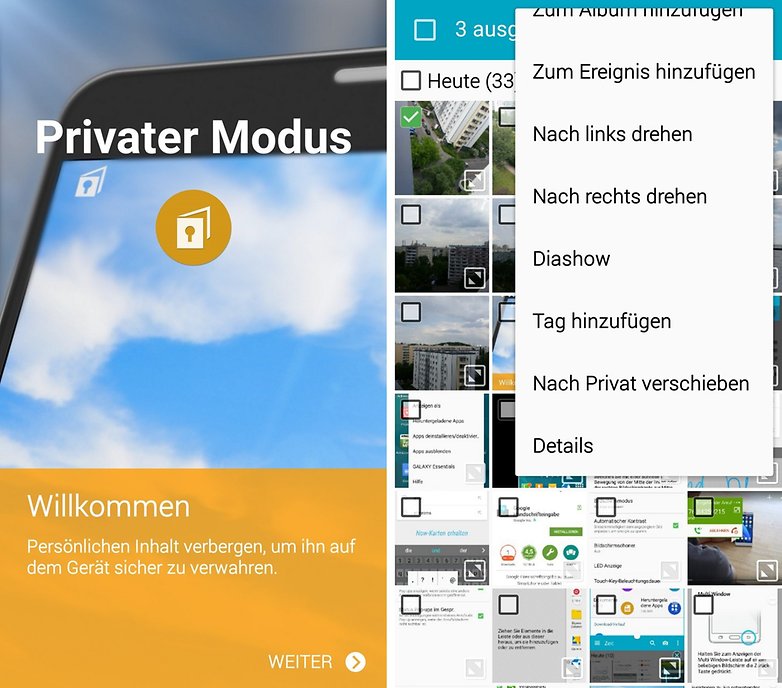 galaxy s5 touchwiz samsung private mode de