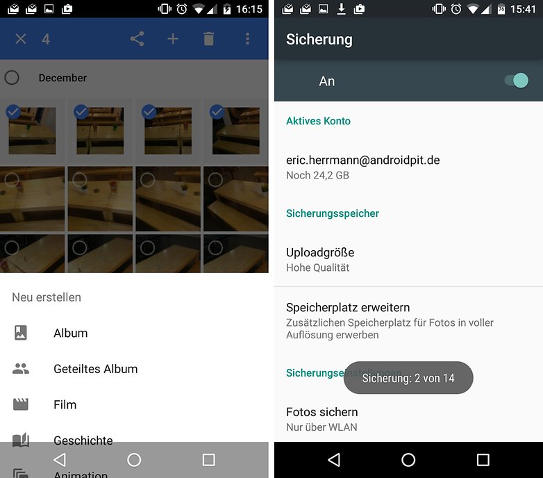 google photos geteiltes album