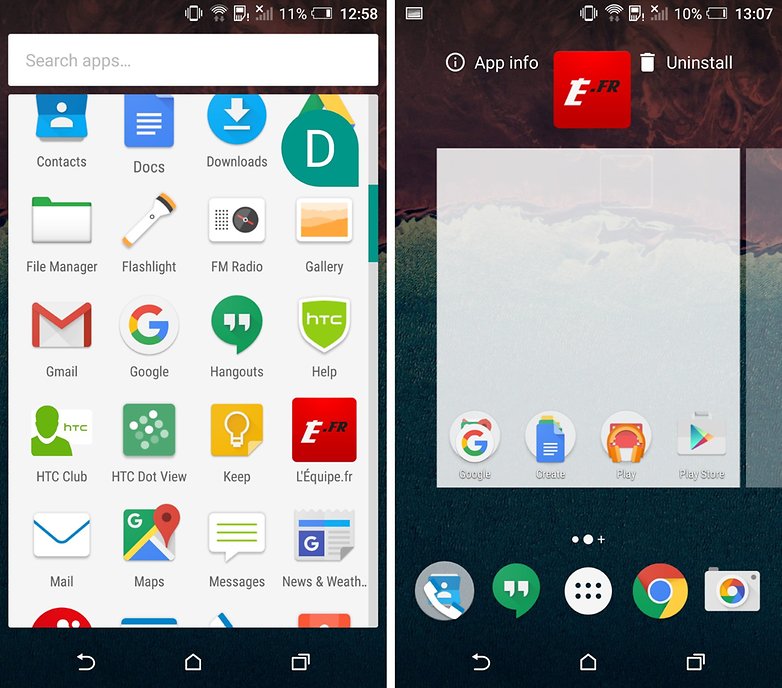 google start page uninstall app drawer