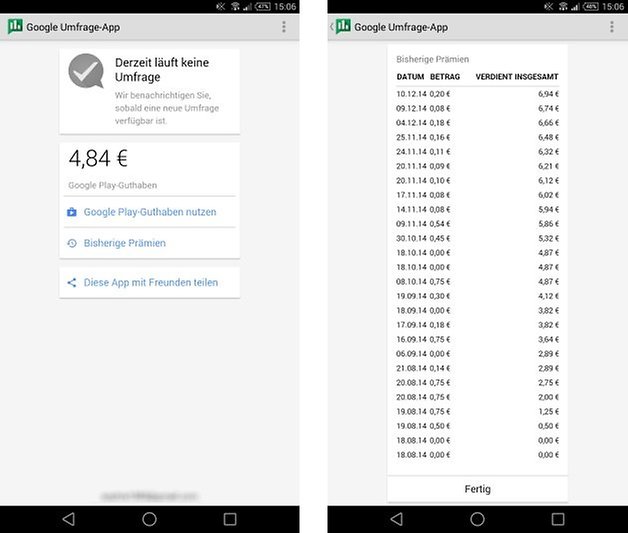 google umfrage app de