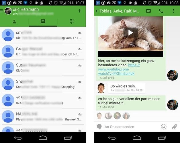hangouts list chat de