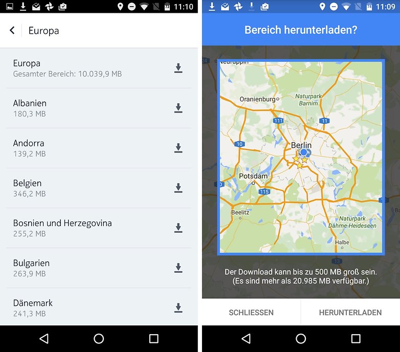 here maps vs google maps offline download